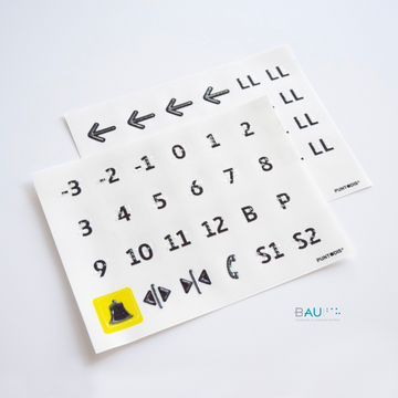 Pack Botonera  Braille de Ascensor Adhesiva Transparente